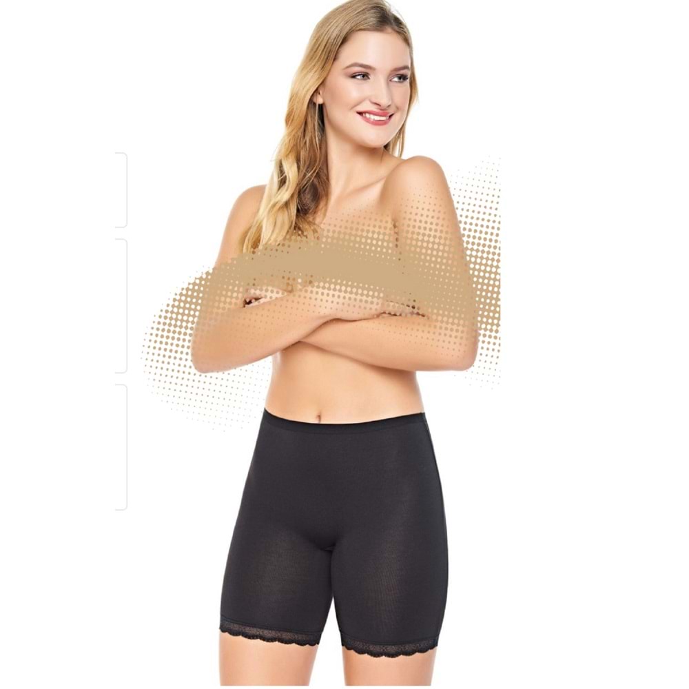 Belinay 0248 Kadın Şort Külot Siyah XXL