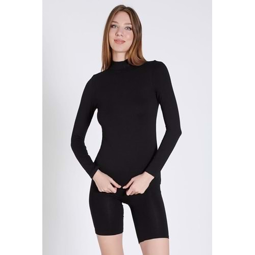 Belinay 0926 Kadın Uzun Kol Balıkçı Yaka Modal Body
