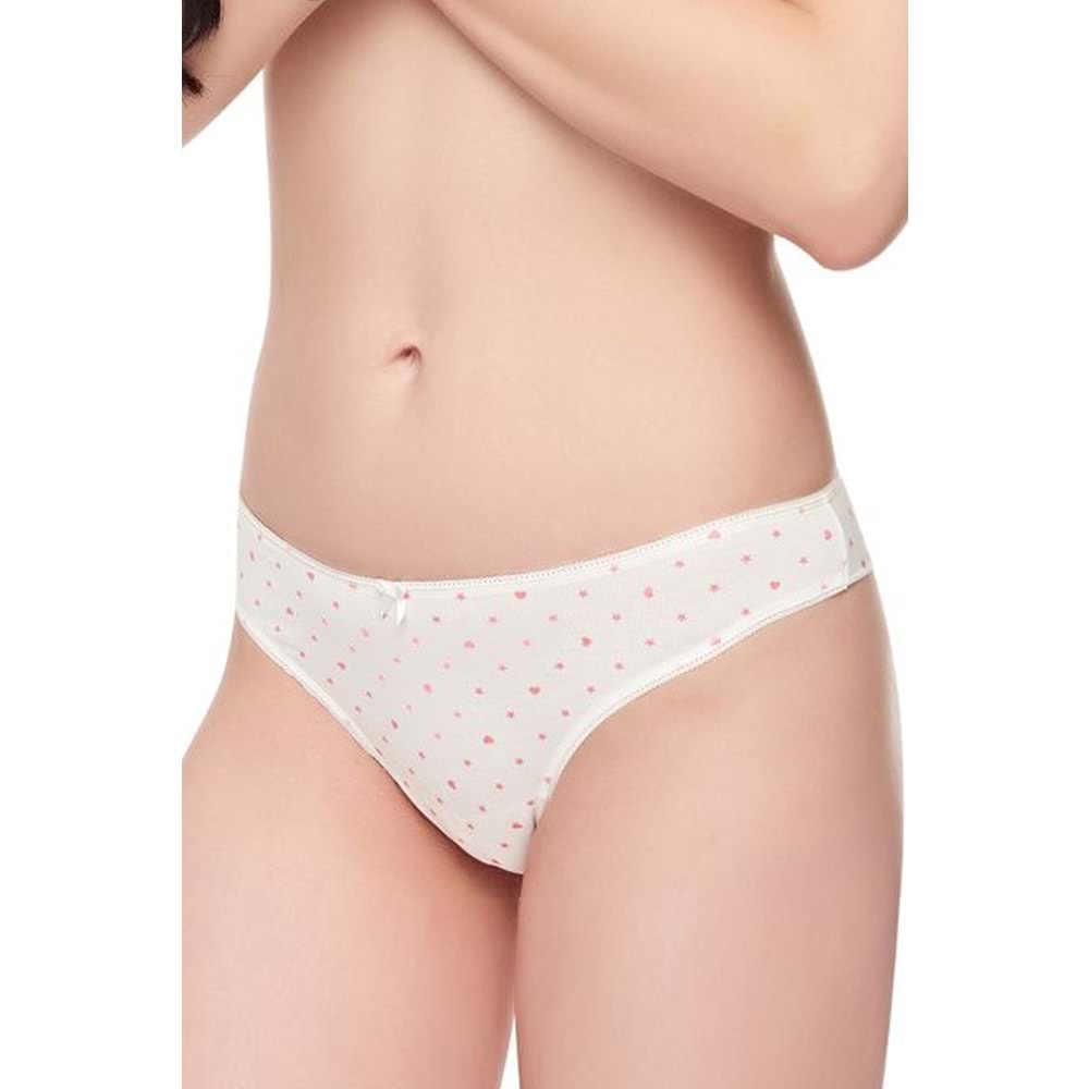 Belinay 0341 Brezilya Kalıp Kadın Külot 6lı Paket Desenli M