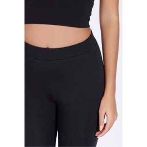 Belinay 0518 Kışlık Şardonlu Bayan Tayt Siyah XXL